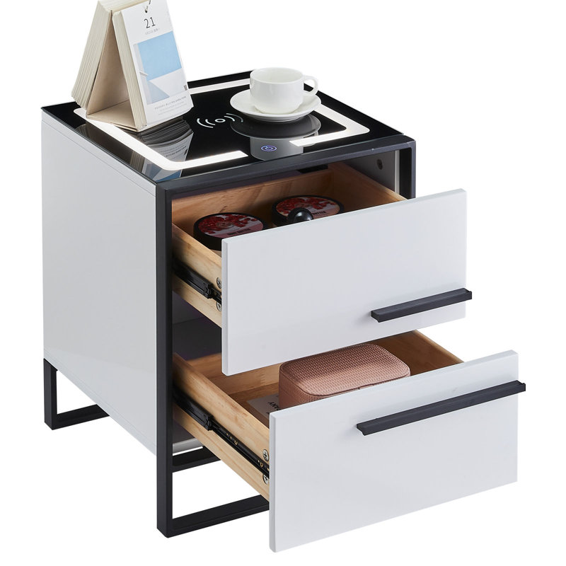 Akmini 40cm W Manufactured Wood Bedside Table