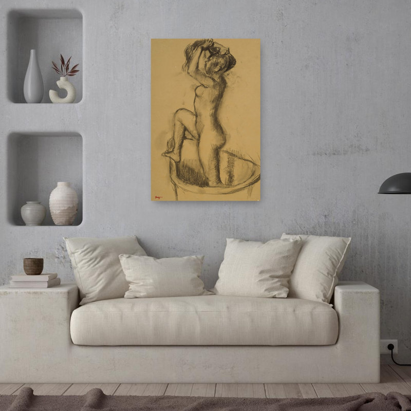 Woman Standing In A Bathtub, C.1890-92 Abstract Contemporary Wall Art Print, 91.44cm H x 60.96cm W