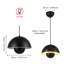 Mini-luminaire suspendu moderne pour îlot de cuisine noir de 9 po, plafonnier à dôme en métal mat pour îlot de cuisine, salle à manger et chambre à coucher-1299310237