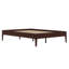 Structure de lit plateforme en bois robuste avec support solide en lattes de métal et de bois-13069664