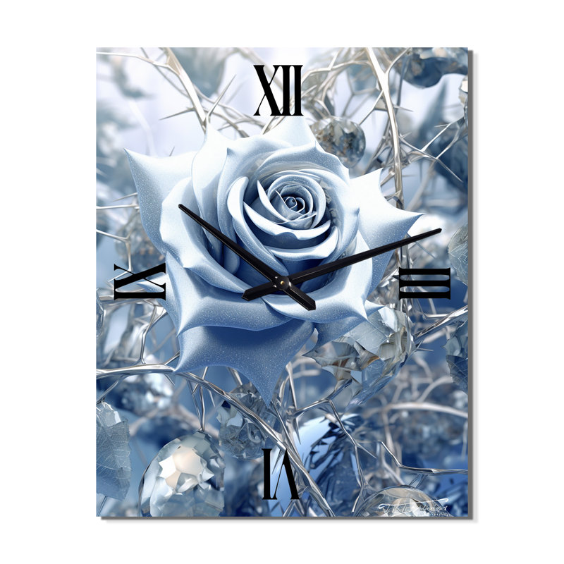 Horloge murale rose dorée brillante dans la lumière du matin III, Petit
