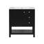 Armoire de meuble-lavabo de style transitionnel 30 po avec lavabo en céramique