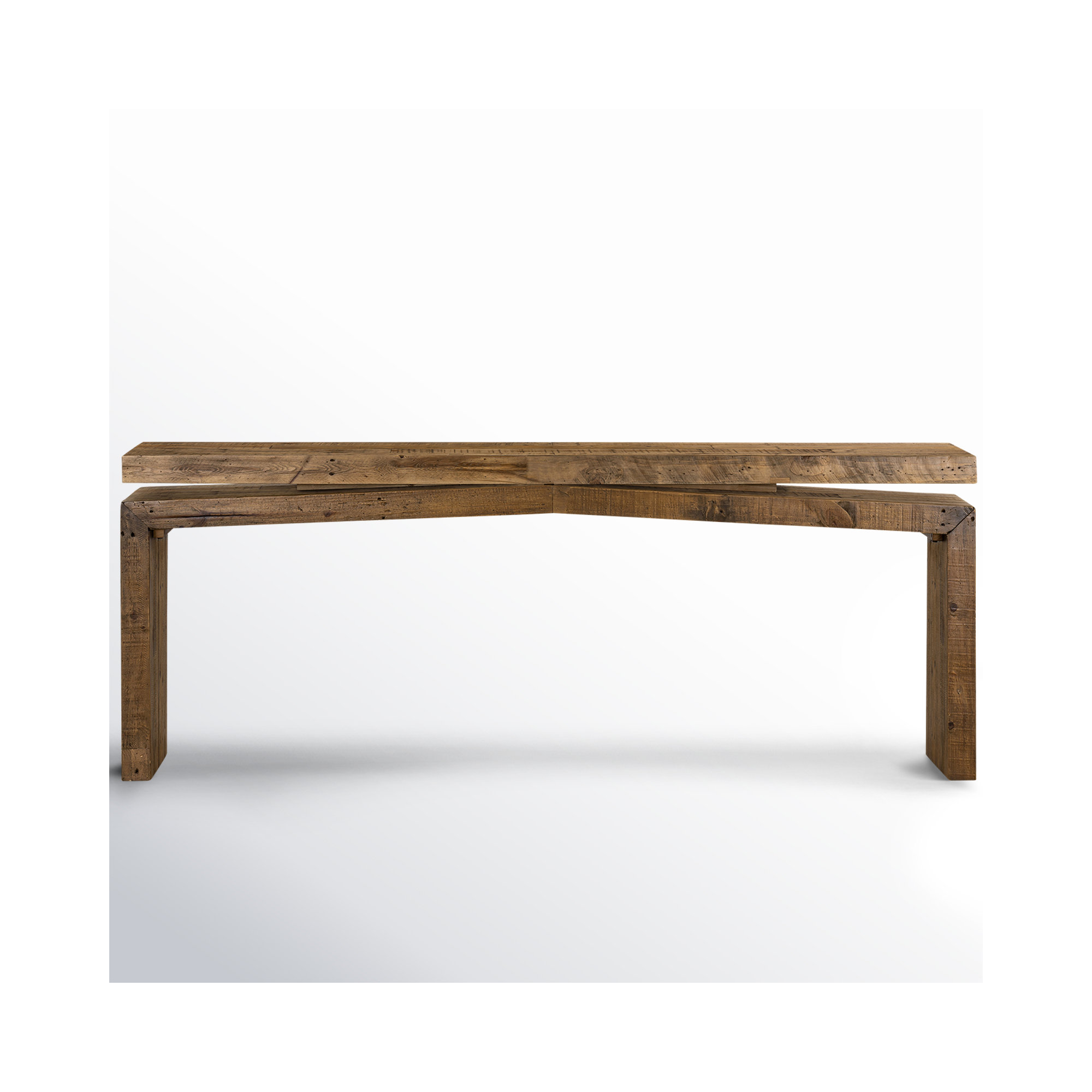 Henn Solid Wood Console Table, Sierra Rustic Natural, 30.75" H x 94" W x 15" D
