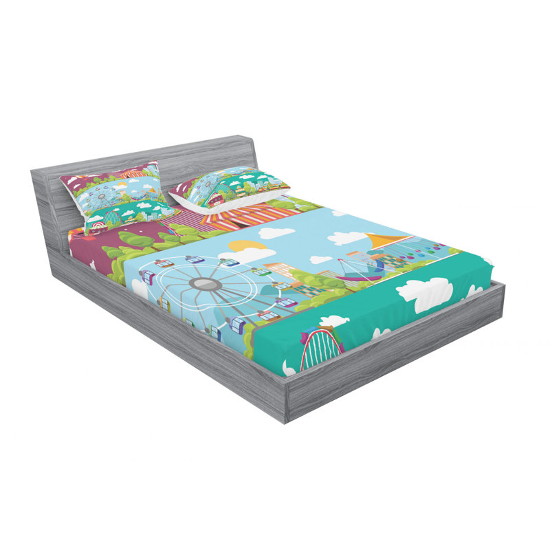 Microfiber Sheet Set, Queen Sheet Set with Fitted Sheet