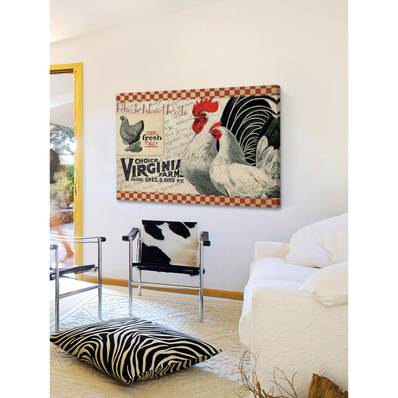 Rhode Island Reds - Wrapped Canvas Print, 61 cm H x 91 cm W