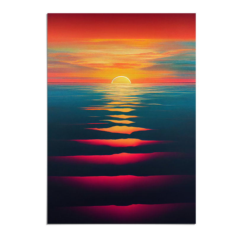 Timeless Ocean Sunset - Wall Art, 29.7cm H x 21cm W, Paper, No Matte