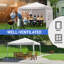 3x3m Open-Sided Party Tent – Waterproof PE Canopy, Threaded Steel Frame for Garden BBQ Market Shade-130078808