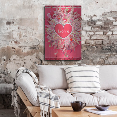 Art mural en métal Latitude Run® «Love» par David Galchutt
