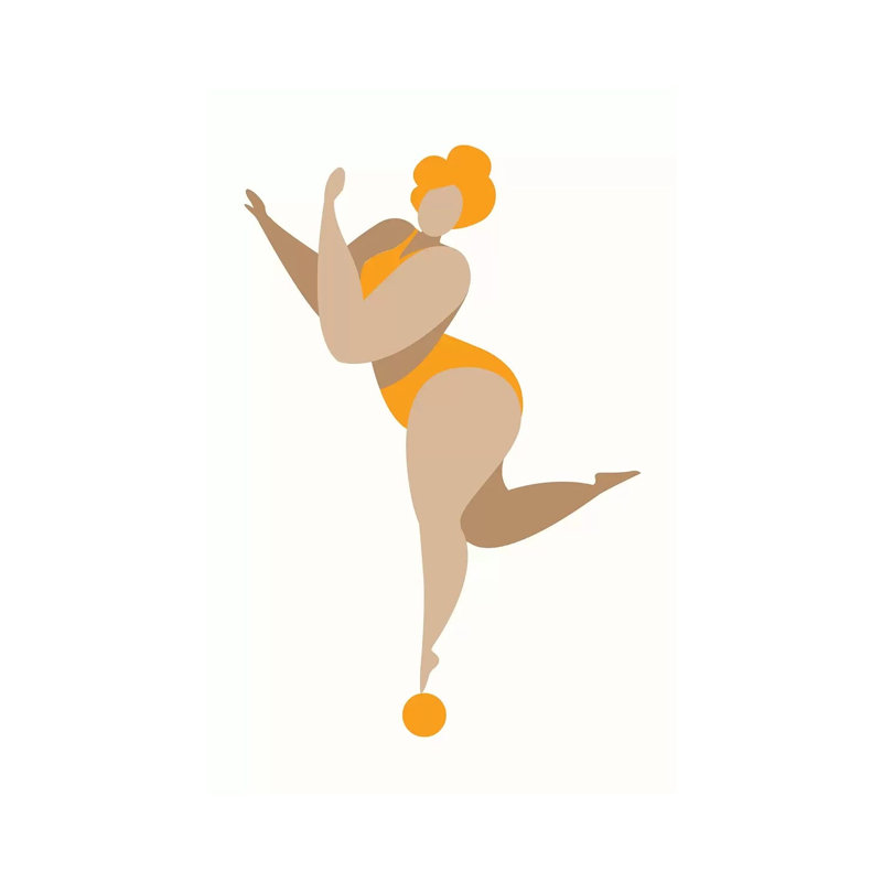 Dancing Queen-Yellow by Kubistika - Print on Canvas, Wrapped Canvas, 152.4cm H x 101.6cm W x 3.81cm D