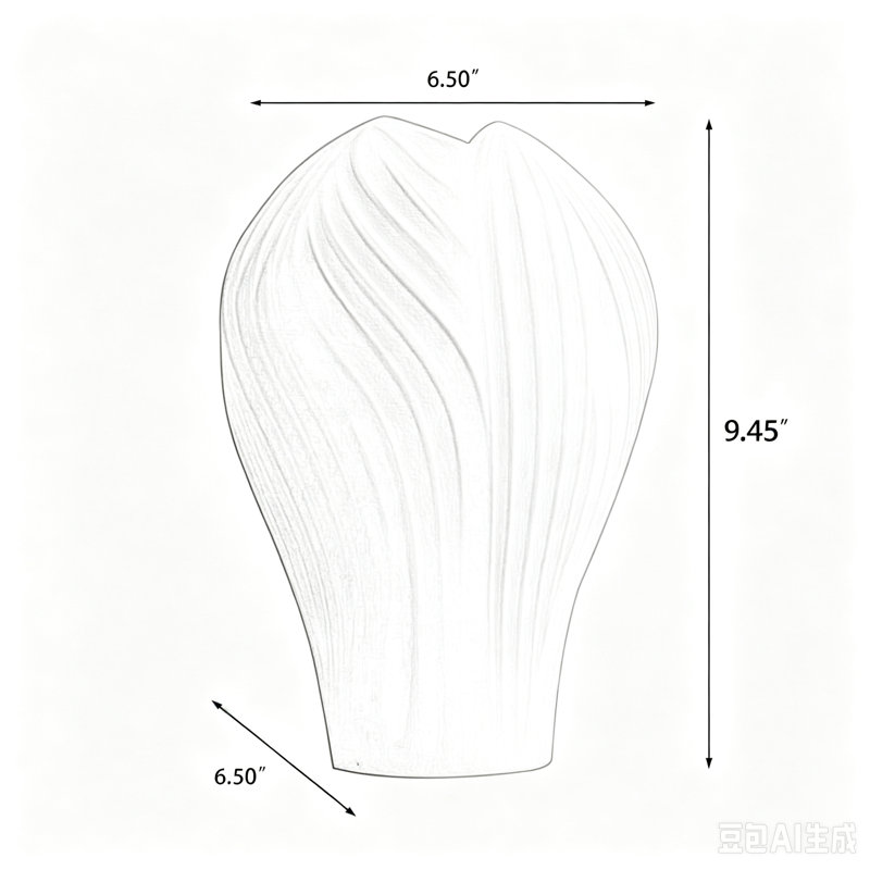 White Italian Minimalist Novelty Ceramic Table Vase
