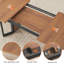 Ensemble de table de salle à manger 5 pièces pour 4 à 6 personnes, table de cuisine extensible de 63 po et 4 coussins, table de salle à manger avec panneau en MDF et structure en métal -556586553-556586558