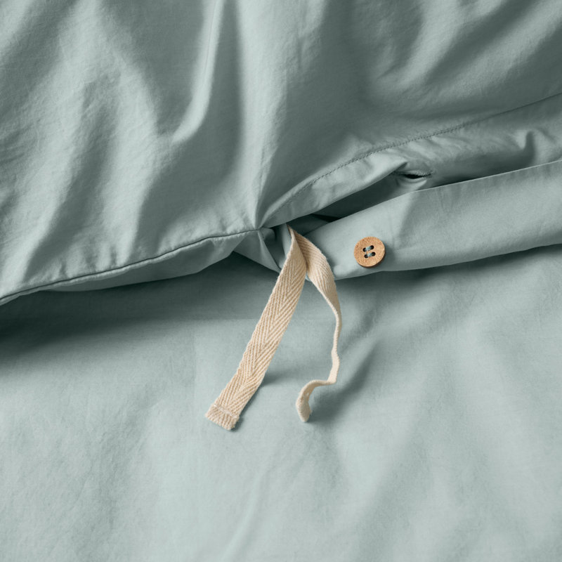 Refined Organic Percale Duvet Cover, Twin Duvet Cover, Dew