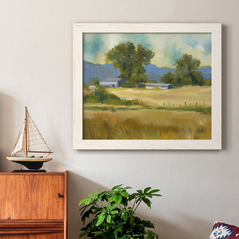 «Down on the Farm», reproduction d'art sur toile encadrée, H 20 po x l 17 po x P 1,5 po, Cadre blanc
