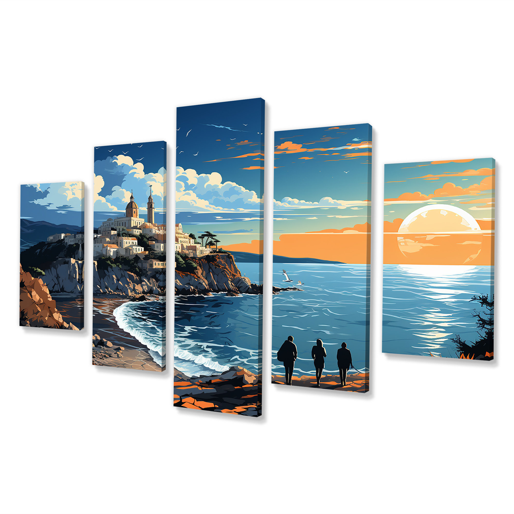 Beachcrest Home Italian Hidden Gems Coastline Sunset II - Landscape