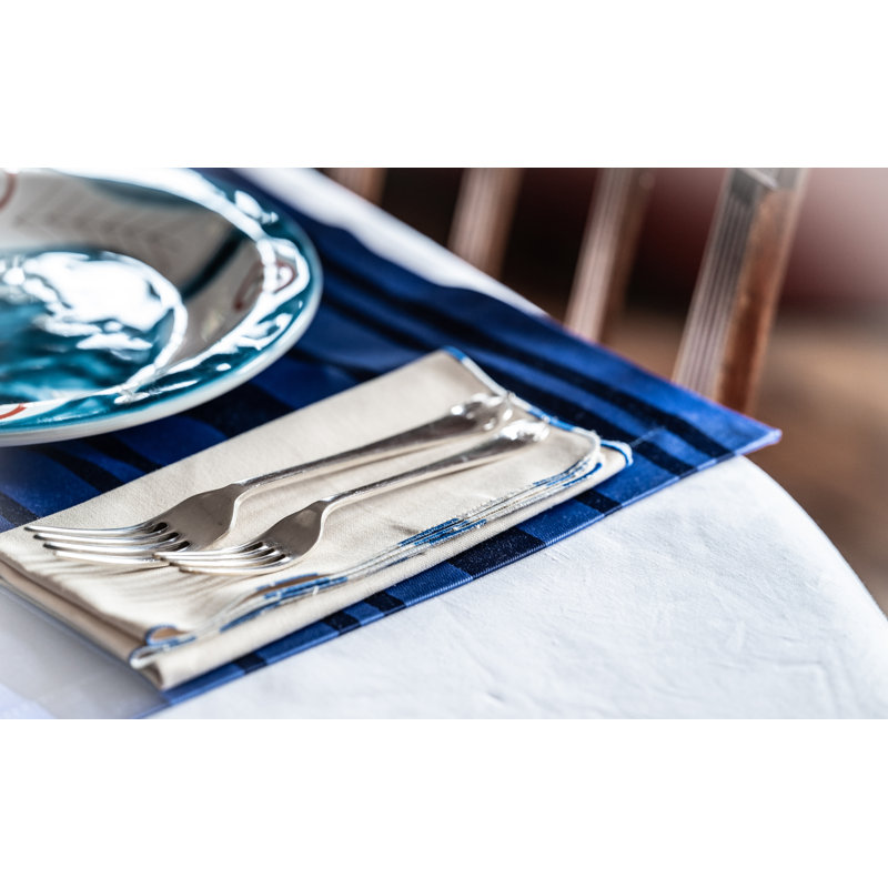 Kutnu Ikat Placemat, Cream/Red