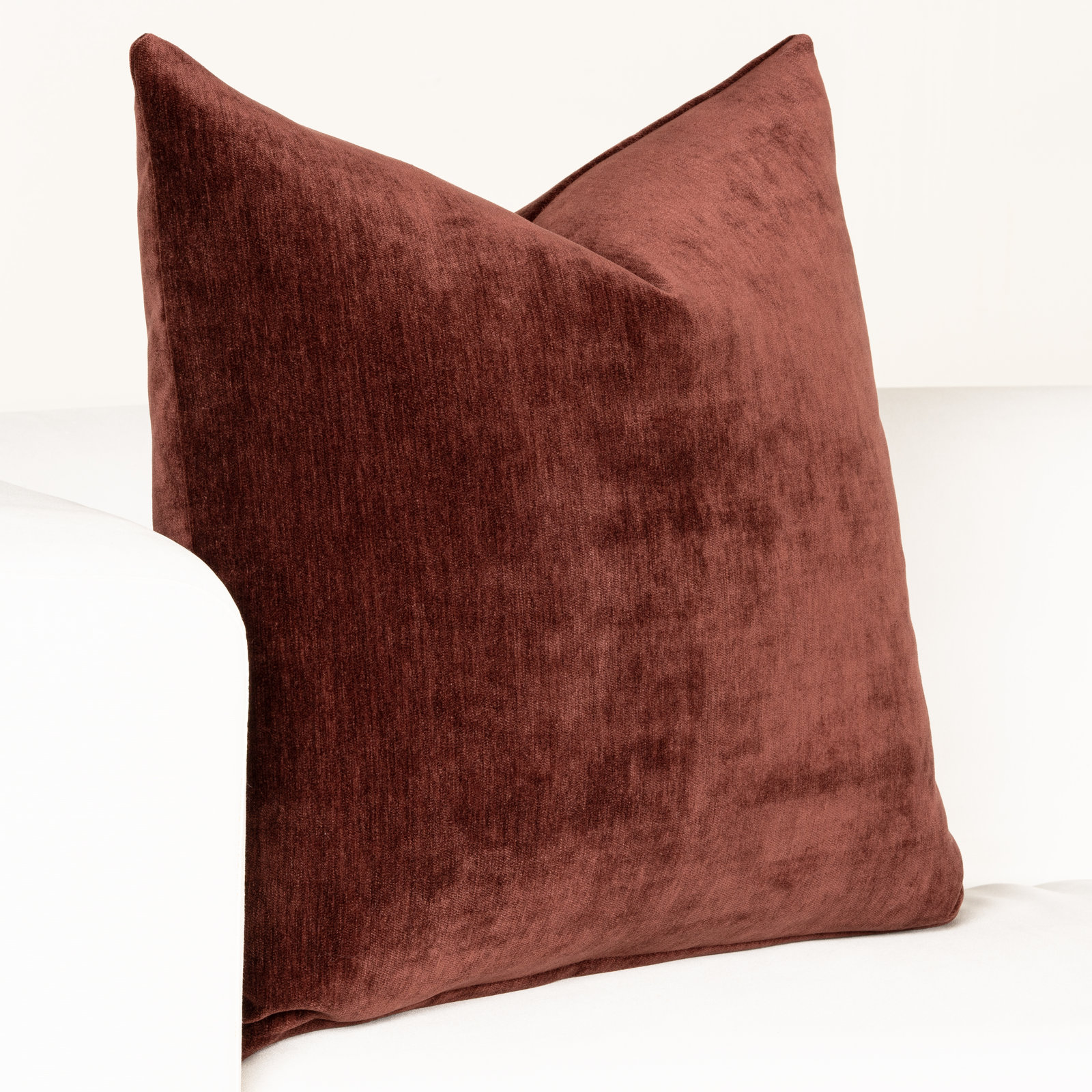 Renley Throw Pillow, Polyfill, 16" x 16", Wine