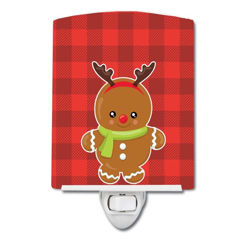 Silloth Gingerbread Reindeer Ceramic Night Light