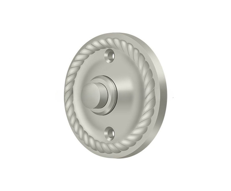 Deltana BBRR213U15 Bell Button, Round with Rope in Brushed Nickel, Brushed Nickel