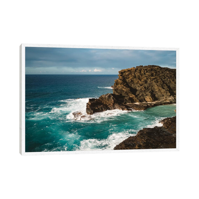 Oahu Hawaii V by Bethany Young - Print on Canvas, 66.04cm H x 101.6cm W x 3.81cm D, White Framed