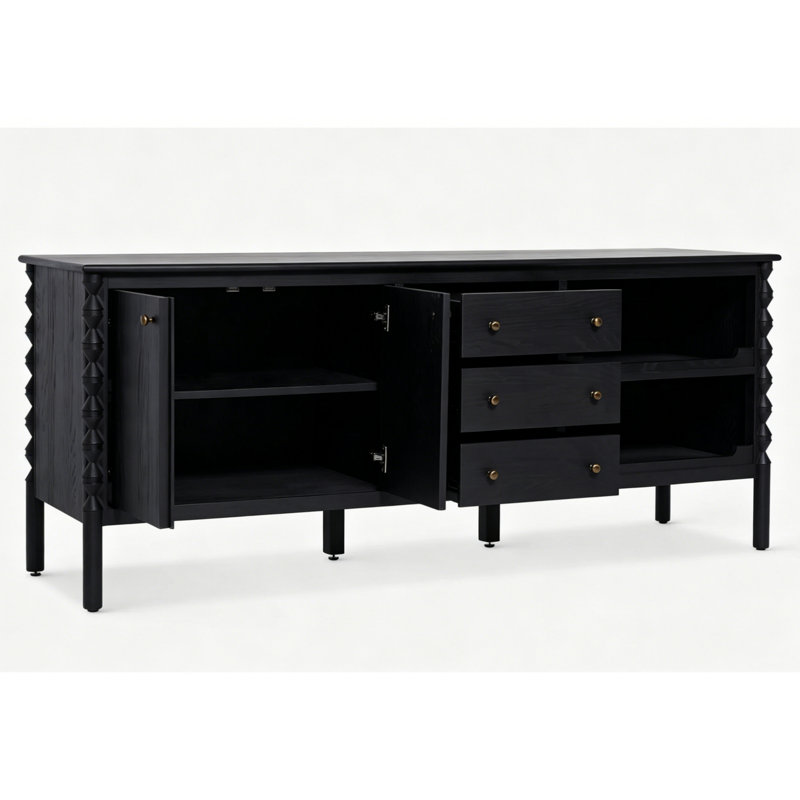 Large-Capacity Multi-Functional Sideboard, Black