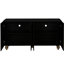 Buffet moderne cannelé avec tablettes réglables - pour le salon 4 portes, espace de rangement-139186689