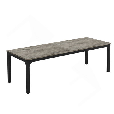 78 Inch Gray & Black Large Rectangle Dining Table, Spacious And Durable For Modern Family Gatherings And Entertaining.