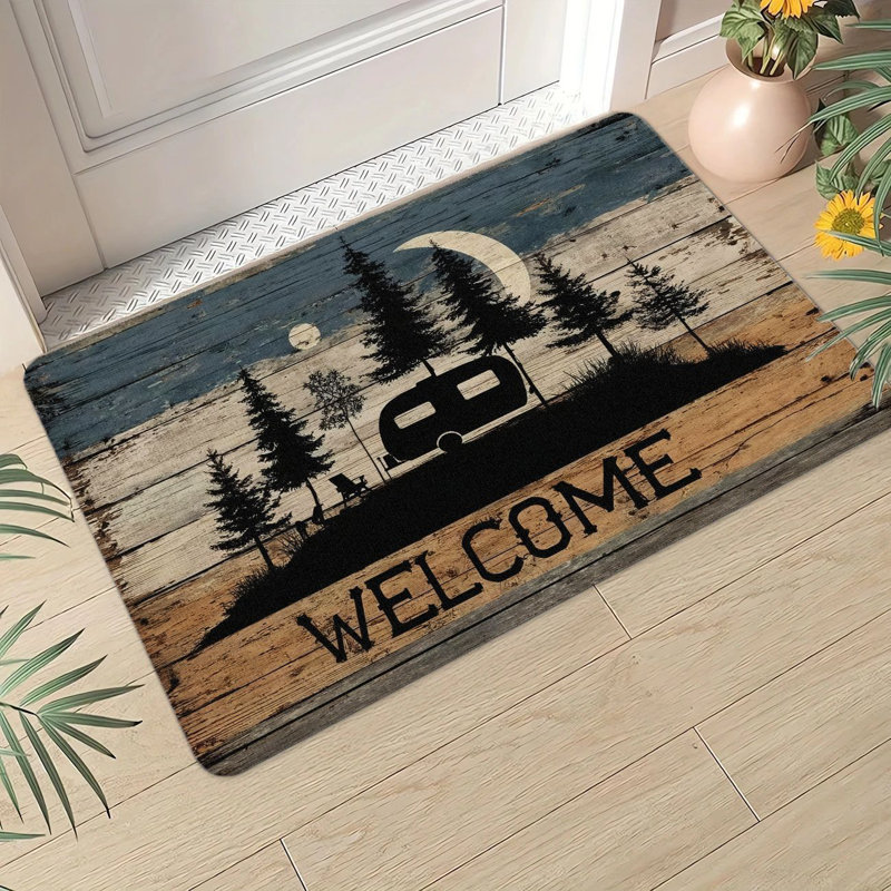 Tapis de plancher de cuisine 1Pc rustique pour camping, L 19,69 po x L 31,5 po