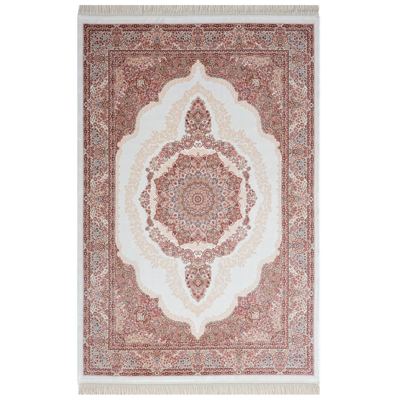 Colmenero Oriental Viscose Machine Made Indoor / Outdoor Area Rug, Rectangle 6'7" x 9'6"