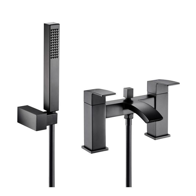 VeeBath Trace Bath Shower Mixer Tap with Kit, Matte Black