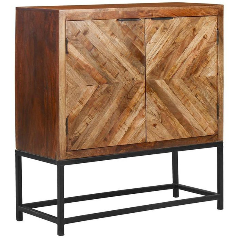 Armoire d'appoint 2 portes en bois massif récupéré