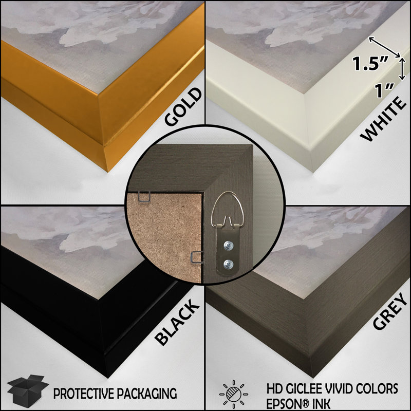Analeigh Monochrôme IV - reproduction sur toile, Cadre photo noir, L 16 po x H 32 po