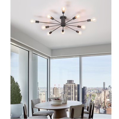 37.8"  Flush Mount Light Modern Sputnik  10 Lights For Living Room, Bedroom, Kids Room,  Closet, Dining Room,Entry