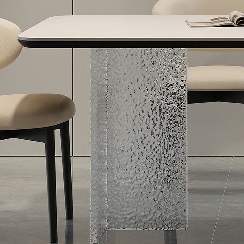 Modern minimalist creative dining table, 29.53"H x 70.87"L x 35.43"W