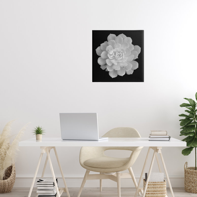 Toile de contraste blanc pur pure, design par Phillip Flowers, H 17 po x l 17 po