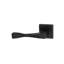  5 Sets Straight Astrid Premium Design Door Handles on Square Rose in Matt Black Finish with 2.5" Latch and 1 Pair of Ball Bearing Hinges