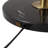 Rancho Mirage Floor Lamp - Matte Black & Gold-Leaf Shade, Weathered Brass, Black Marble Base, Dimmer