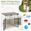 Meuble de rangement pour chien, intérieur avec 2 tiroirs et armoire de rangement