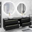 140mm Double Bathroom Vanity with Ceramic Basin