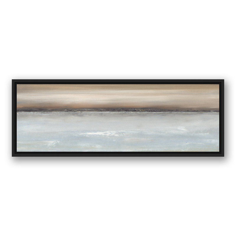 Reflections Floating Framed Canvas, 13.75" H x 37.75" W x 1.75" D, Black Floater Framed