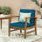 Outdoor Club Chair - Solid Acacia Wood, Slat Panel Design