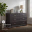 Commode double 6 tiroirs Eria