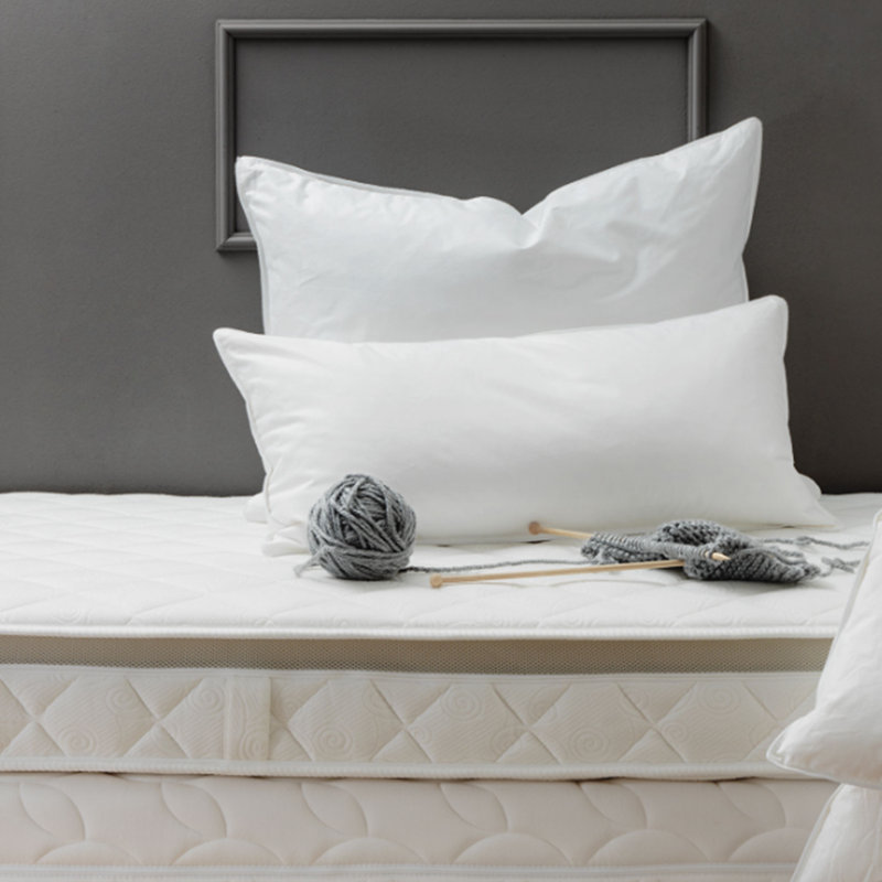 Goose Feather & Down Medium Firmness Pillow - great for side sleepers, Standard