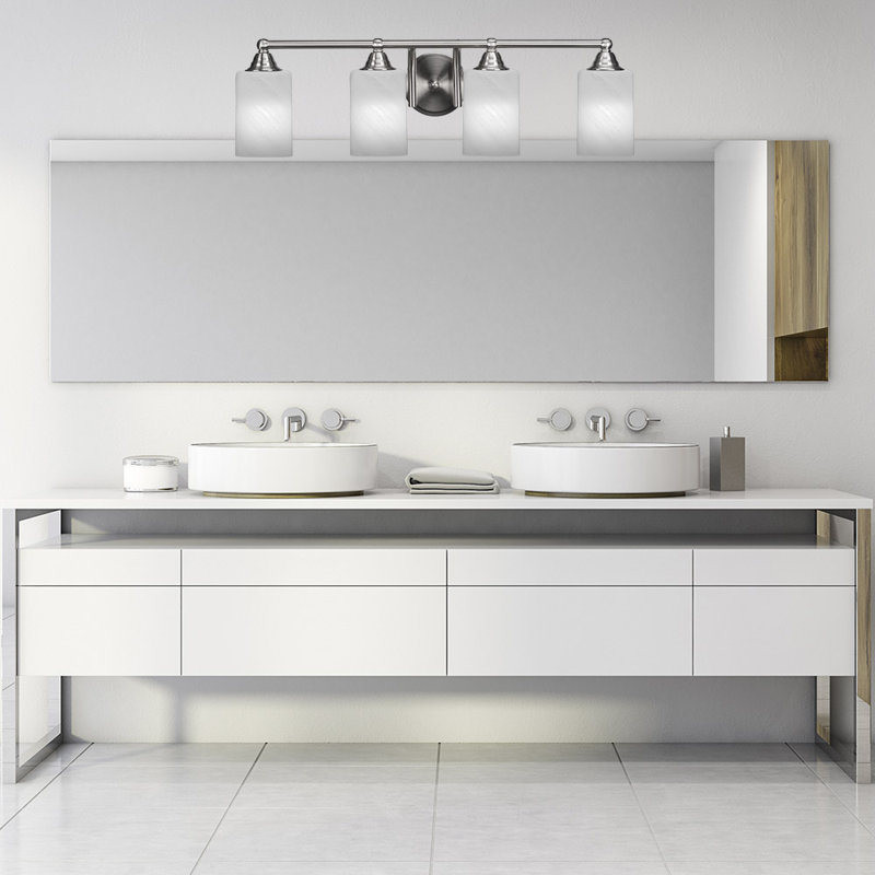 Ahern 4-Light Bath Bar, Brushed Nickel