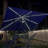 10' Square Lighted Cantilever Swivel Umbrella with Solar Powered LED Swivel and Base-67120589