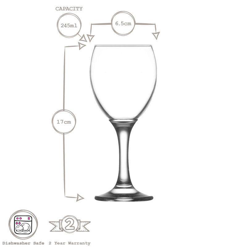 LAV Glass White Wine Glass Stemware, 245