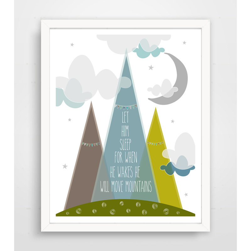 «Let him Sleep for When He Wakes Tall Mountain», impression sur papier, H 14 po x l 11 po