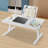 Foldable Rectangular Bed Laptop Tray Adjustable Height-112305708