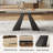 Extendable 63 to 94" 10-Seat Beige Sintered Stone Dining Table with Carbon Steel Base, Large Modern Rectangular Dining Room Table For Home, Kitchen, Living Room-837425701-830257066