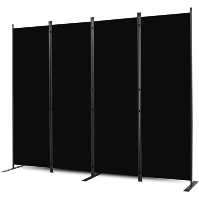 Room Divider, 4 Panel Folding Privacy Screens With Wider Feet, 6...