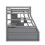 Lit mezzanine double avec 7 tiroirs, 2 tablettes et un bureau-98890236